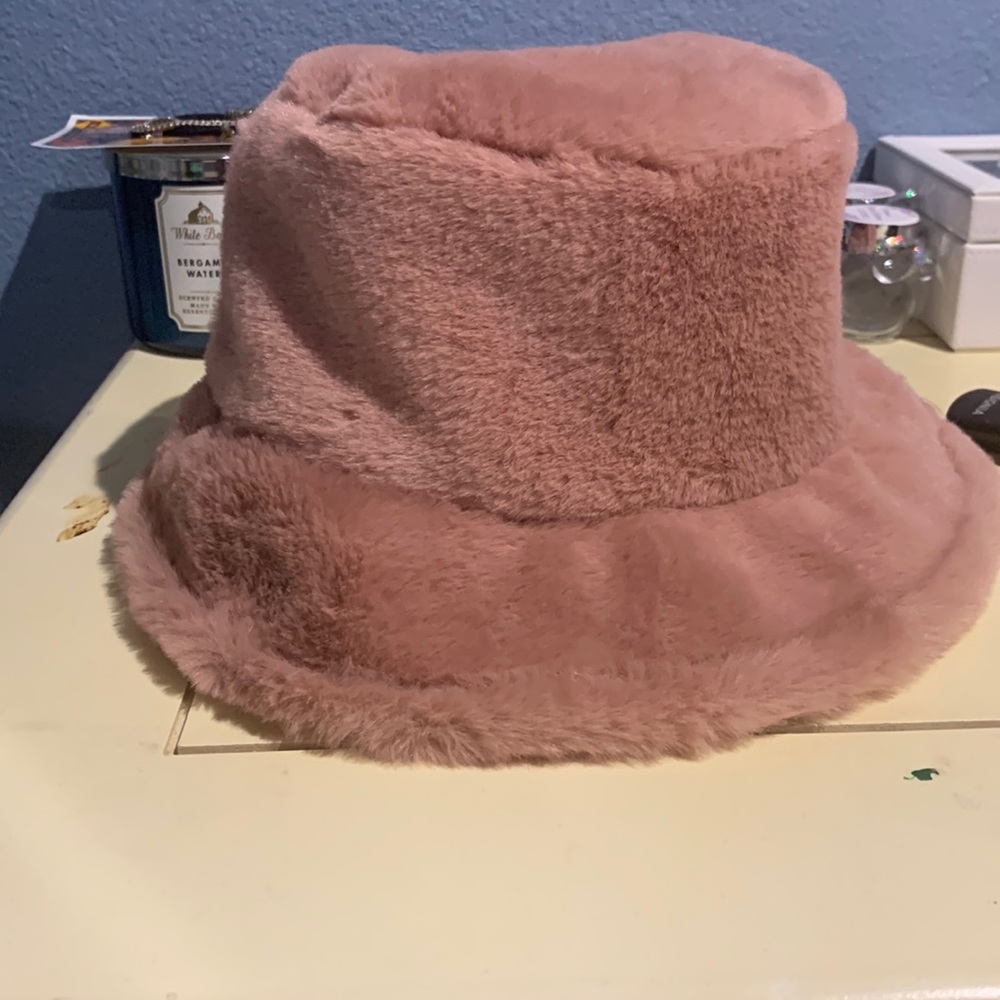 Pink bucket hat